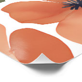 Poster Terracotta Fleur sauvage Russe Boho Mur Art (Coin)