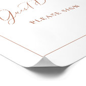Poster Terracotta Guest Book Mariage Table Signale Décor (Coin)