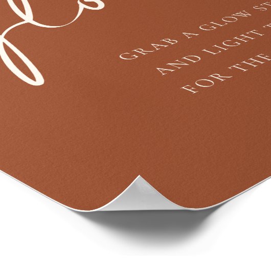 Poster Terracotta Handritten Script Let Love Mariage (Coin)