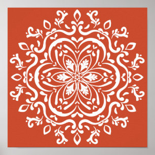 Poster Terracotta Mandala