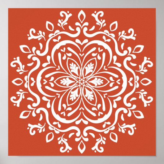 Poster Terracotta Mandala (Devant)