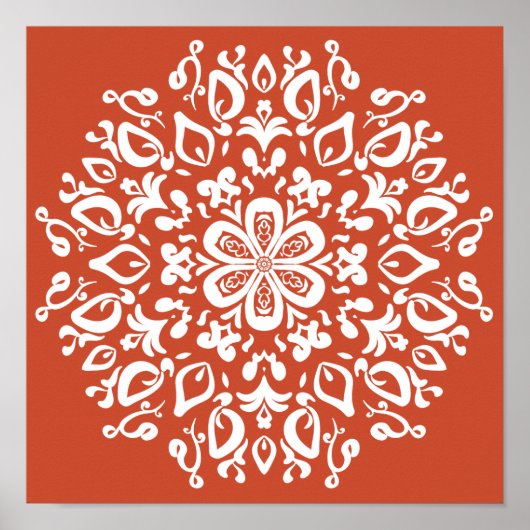 Poster Terracotta Mandala (Devant)