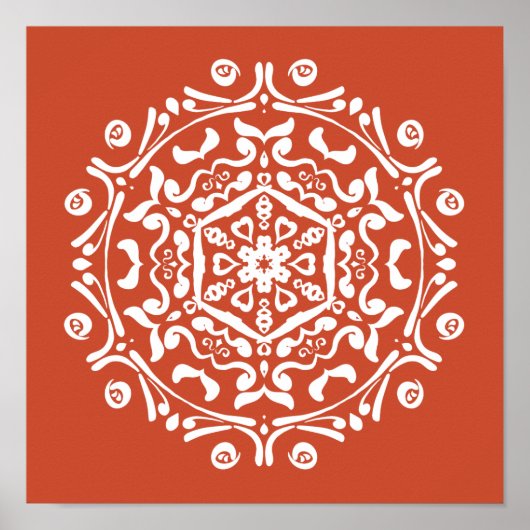 Poster Terracotta Mandala (Devant)