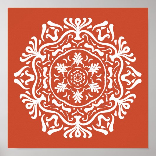 Poster Terracotta Mandala (Devant)