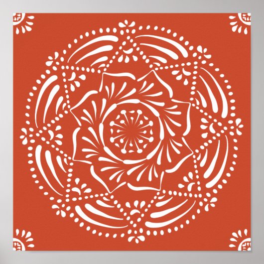 Poster Terracotta Mandala (Devant)