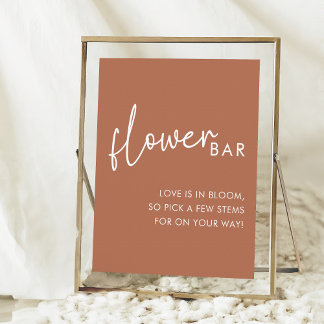 Poster Terracotta minimaliste Script Douche Flower Bar