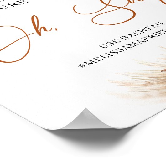 Poster Terracotta pampas Aidez-nous à capturer l'amour oh (Coin)