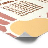 Poster Terracotta Retro Super Boho Mariage Siège (Coin)