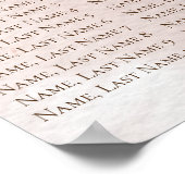 Poster Terracotta Rustique Boho Floral Aquarelle Mariage (Coin)