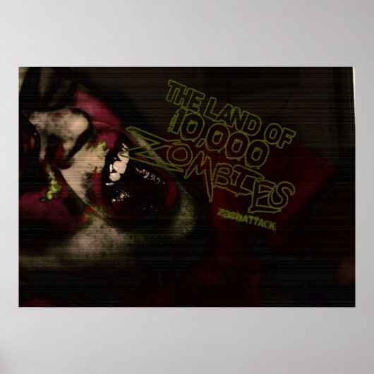 Poster Terrain de 10.000 Zombies (Devant)