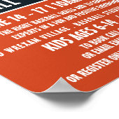 Poster Terrain De Baseball, Camp De Baseball Publicité (Coin)