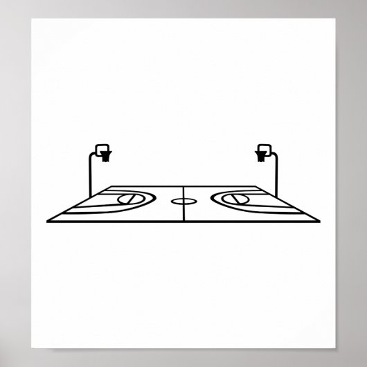 Poster Terrain de basket (Devant)