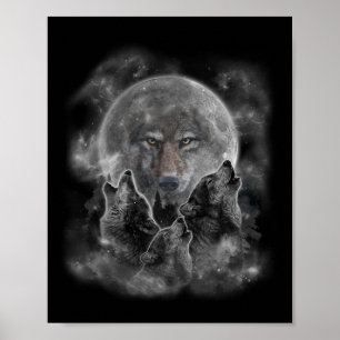 Poster Terrain de chasse au loup gris