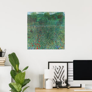 Poster Terrain de fleurs à Litzlberg Klimt, Paysage Vinta