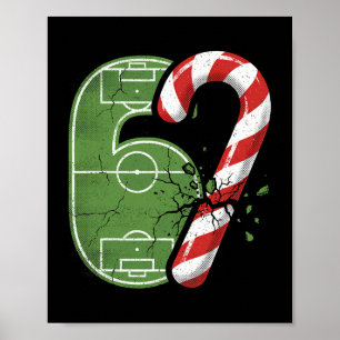 Poster Terrain de football Candy Cane 67 Fissuré Drôle de