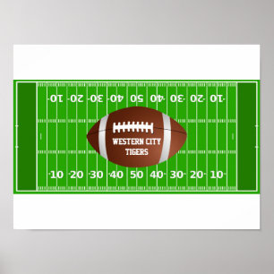 Poster Terrain de football personnalisé avec nom d'équipe