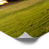 Poster Terrain de golf au coucher du soleil (Coin)