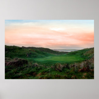 Poster terrain de golf Ballybunion vert luxuriant