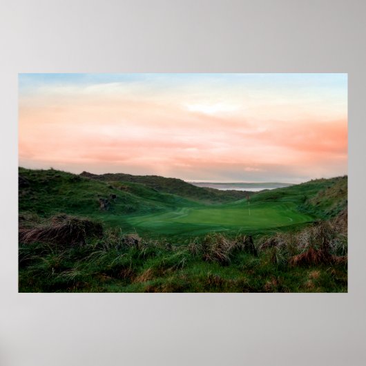Poster terrain de golf Ballybunion vert luxuriant (Devant)