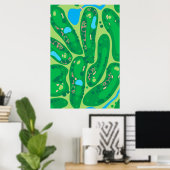 Poster terrain de golf par golf green (Bureau à domicile)