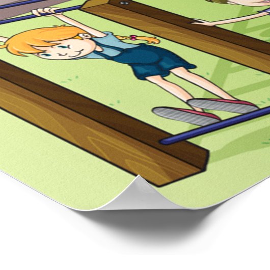Poster Terrain de jeu scolaire (Coin)
