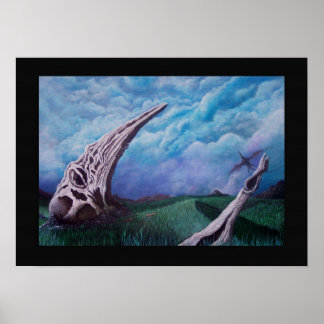 Poster Terrain de sépulture du planeur des grandes plaine