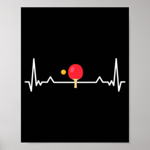 Poster Terrain de tennis de table amusant