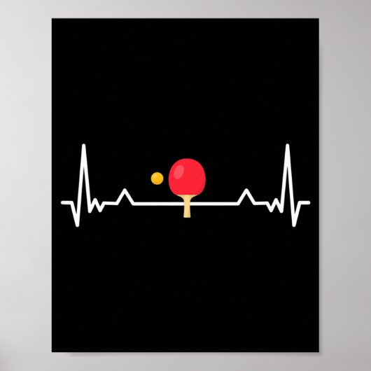 Poster Terrain de tennis de table amusant (Devant)