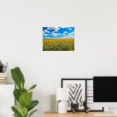 Poster Terrain de tournesol en Toscane (Bureau à domicile)