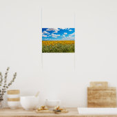 Poster Terrain de tournesol en Toscane (Cuisine)