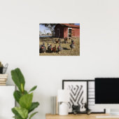 Poster Terrain de travail pour poulets près de la maison (Bureau à domicile)