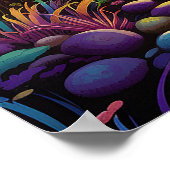 Poster Terrain d'imaginaire coloré (Coin)