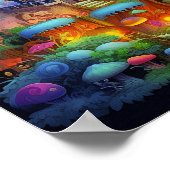 Poster Terrain d'imaginaire coloré (Coin)