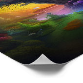 Poster Terrain d'imaginaire coloré (Coin)