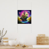 Poster Terrain d'imaginaire coloré (Cuisine)