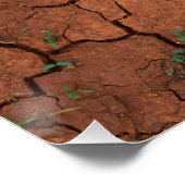 Poster terrain sec et fissuré (Coin)