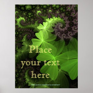 Poster Terrain Shamrock de Saint-Patrick