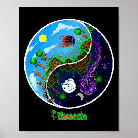 Poster Terraria Night And Day T Shirt (Devant)
