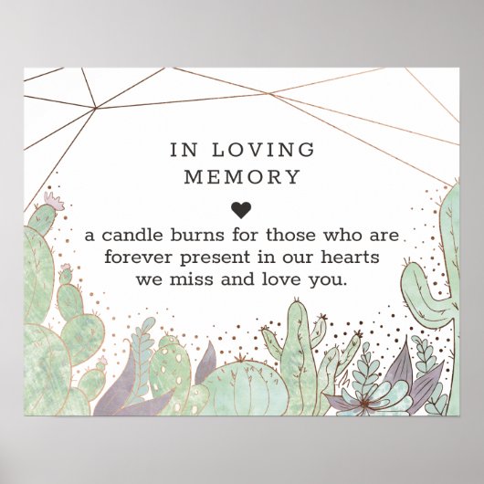 Poster Terrarium de cactus et de plantes succulentes en s (Devant)