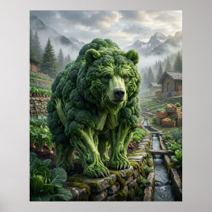 Poster Terrasse Broccoli Bear