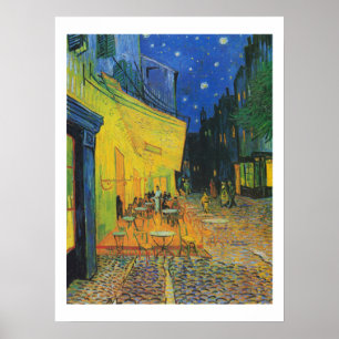 Poster Terrasse de café de Van Gogh   la nuit   1888