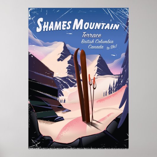 Poster Terrasse de Shames Mountain Colombie-Britannique S (Devant)