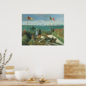 Poster Terrasse en bord de mer à Claude Monet (Cuisine)