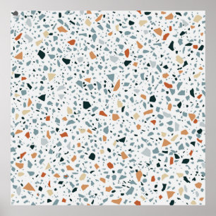 Poster Terrazzo sol marbre sans soudure patter artisanal