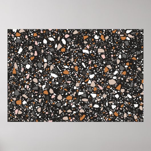 Poster Terrazzo sol motif sans soudure dans les couleurs  (Devant)