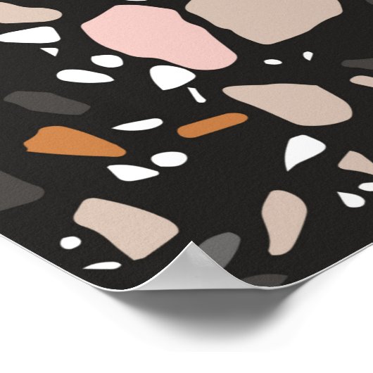 Poster Terrazzo sol motif sans soudure dans les couleurs  (Coin)