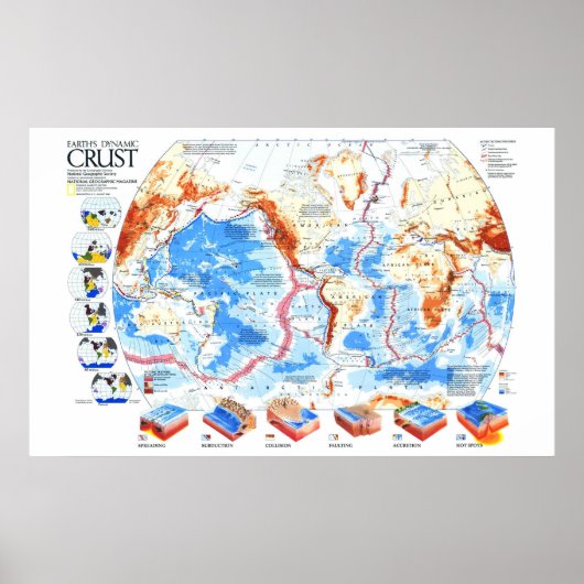 Poster " Terre : 1985/aujourd'hui - Carte dynamique de la (Devant)