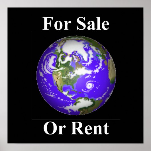 Poster Terre à vendre ou à louer (Devant)