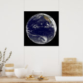 Poster Terre Avec Trois Cyclones Tropicaux Dans Le Pacifi (Cuisine)