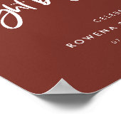 Poster Terre cuite moderne Bienvenue à la veille (Coin)